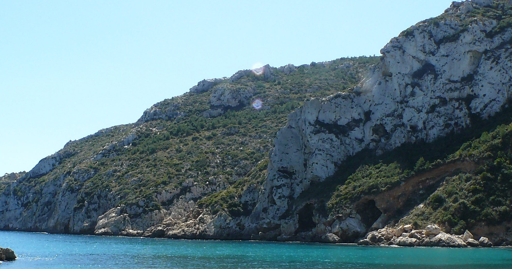 View of a cove in Javea on the Costa Blanca North